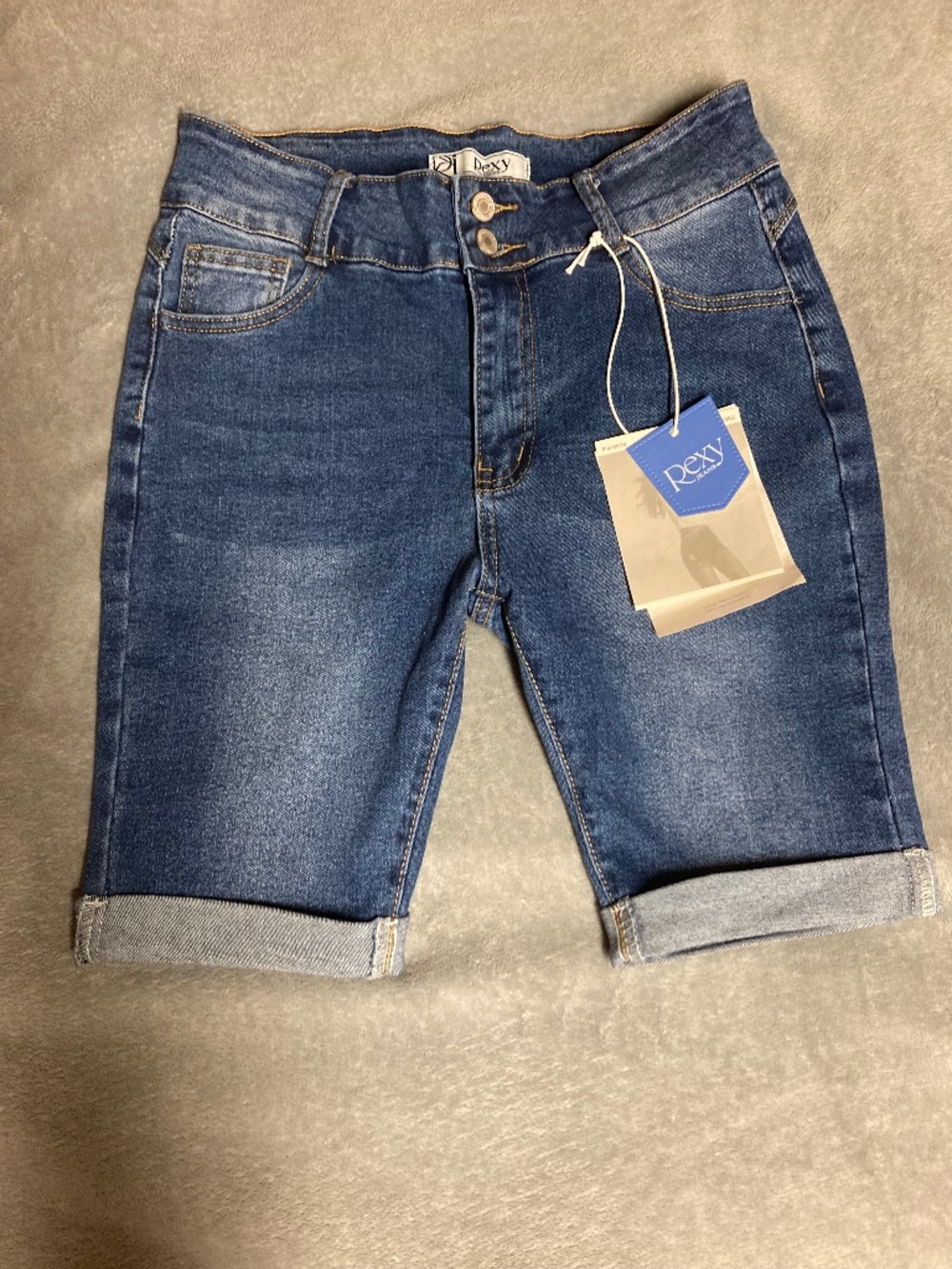 Denim Bermuda Shorts | Size Large